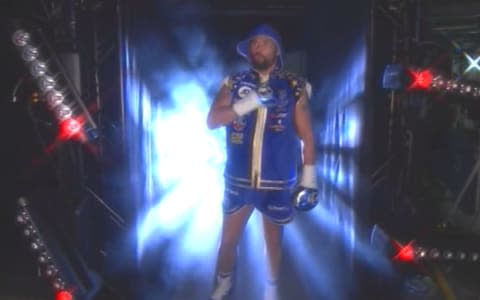 Tony Bellew enters the ring - Credit: SKY BOX OFFICE