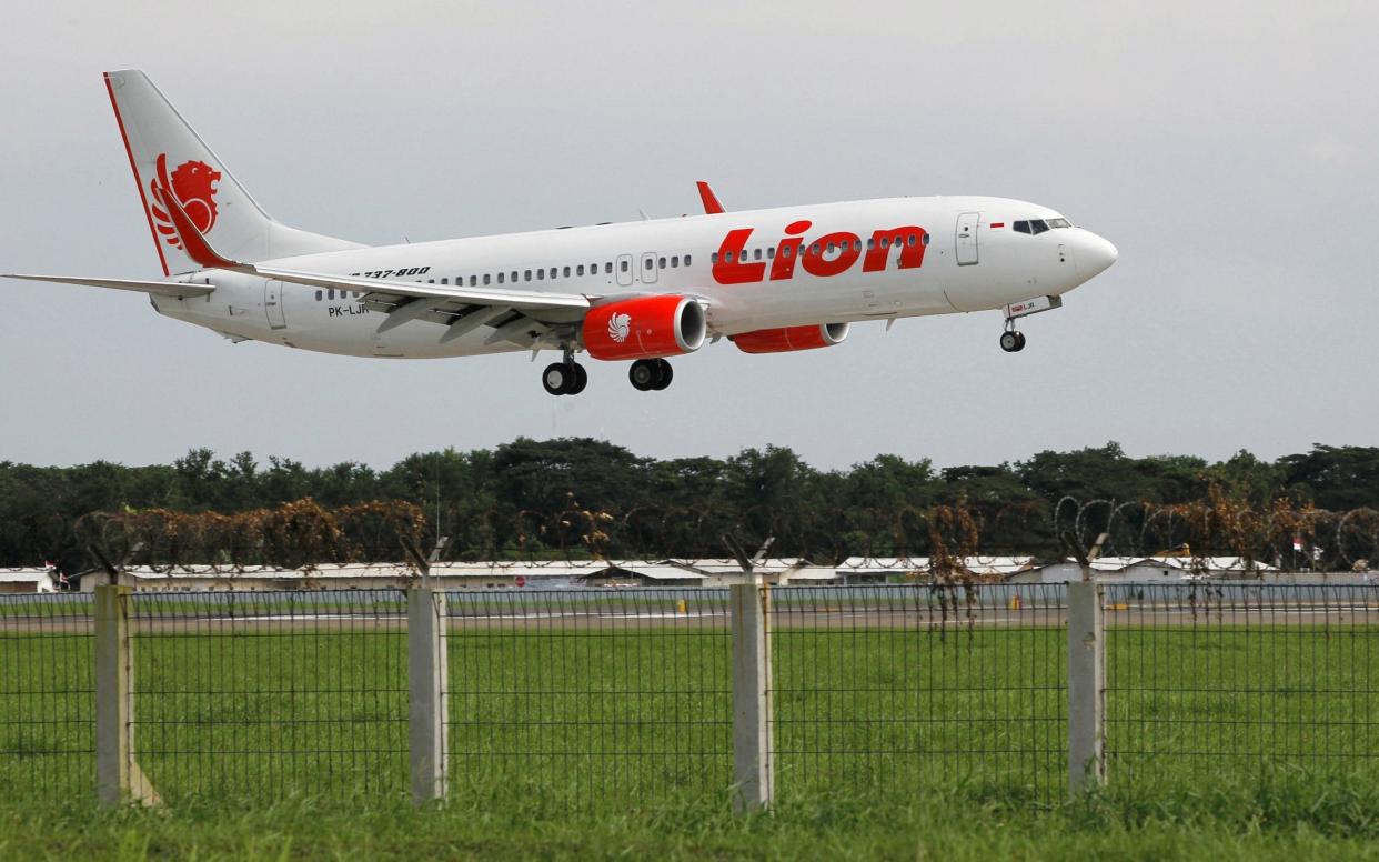 A Lion Air Boeing 737 plane prepares to land at the Sukarno-Hatta airport in Tangerang - REUTERS