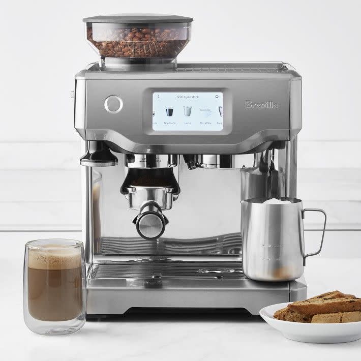 <p><strong>Breville </strong></p><p>williams-sonoma.com</p><p><strong>$999.95</strong></p><p><a href="https://go.redirectingat.com?id=74968X1596630&url=https%3A%2F%2Fwww.williams-sonoma.com%2Fproducts%2Fbreville-barista-touch-espresso-maker_0&sref=https%3A%2F%2Fwww.harpersbazaar.com%2Fwedding%2Fplanning%2Fg33647953%2Ffourth-anniversary-gift-ideas%2F" rel="nofollow noopener" target="_blank" data-ylk="slk:Shop Now;elm:context_link;itc:0;sec:content-canvas" class="link ">Shop Now</a></p><p>It may be time to upgrade your morning routine—especially after a year spent indoors. This classic espresso machine has a modern feel, turns your morning brew into barista-quality cups, and will look sleek on any countertop. </p>