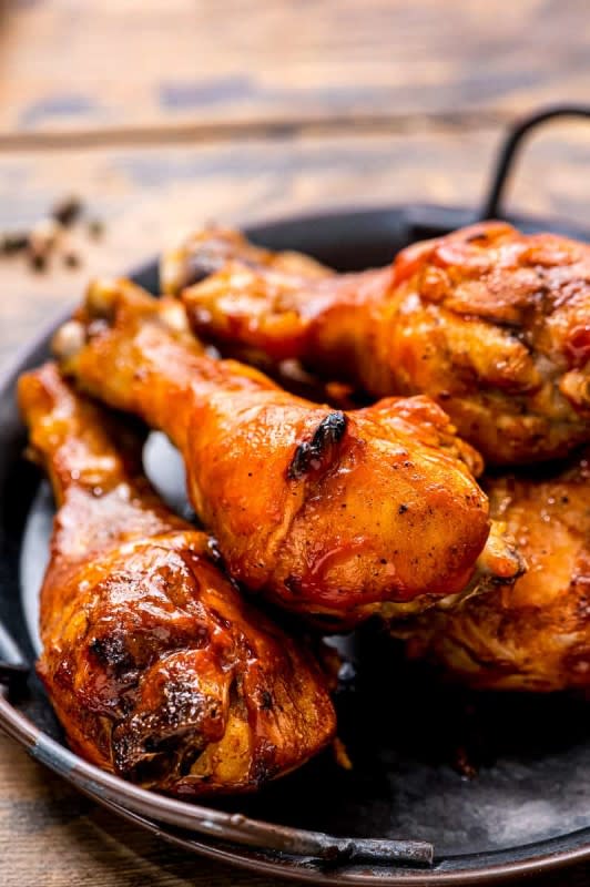<p>Julies Eats and Treats</p><p>These chicken legs taste just like they just came off the grill, but more tender!</p><p><strong>Get the recipe: </strong><strong><a href="https://www.julieseatsandtreats.com/crock-pot-chicken-legs/" rel="nofollow noopener" target="_blank" data-ylk="slk:Crockpot Barbecue Chicken Legs;elm:context_link;itc:0;sec:content-canvas" class="link ">Crockpot Barbecue Chicken Legs</a></strong></p>