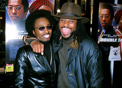 Eddie Griffin and Malcolm Jamal Warner at the Hollywood premiere of Touchstone's Double Take