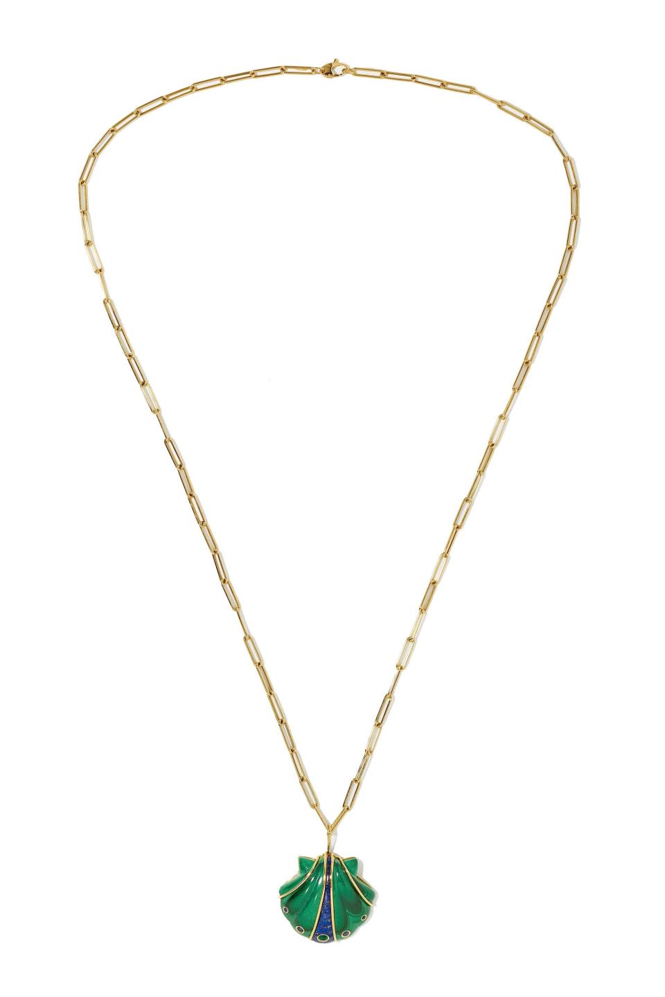 Shell 18K Gold Multi-Stone Necklace