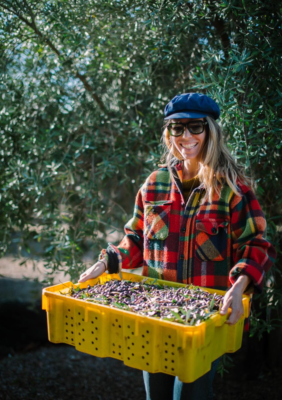 Alison Carroll working on the Wonder Valley harvest.