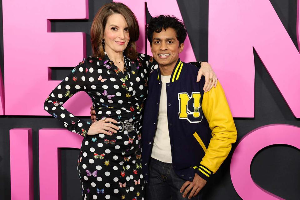 <p>Arturo Holmes/Getty Images</p> Tina Fey and Rajiv Surendra on Jan. 8, 2024.