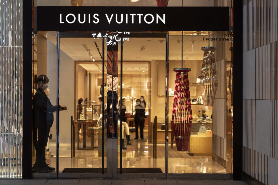 Louis Vuitton brand store and logo. Photo by May James/SOPA Images/LightRocket via Getty Images