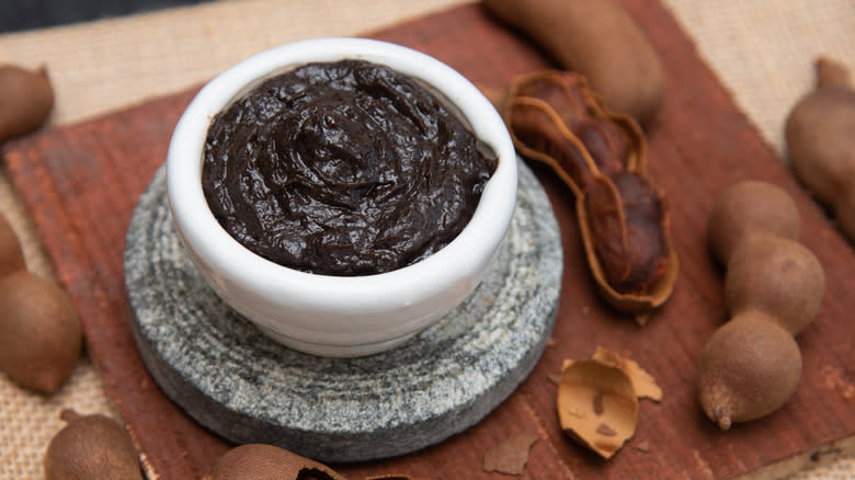 Bowl of tamarind paste