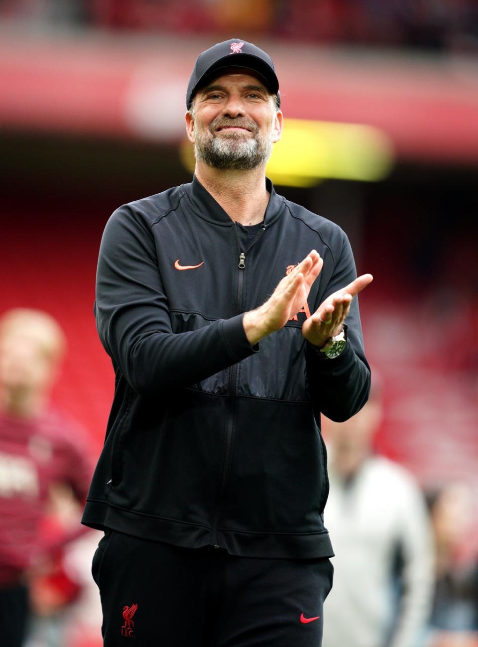 Jurgen Klopp congratulated champions Manchester City afterwards (Peter Byrne/PA) (PA Wire)