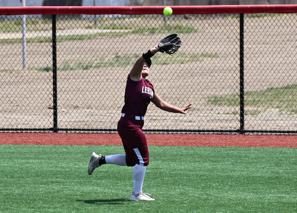 Lebanon center fielder Ella Teubner led the Warriors to a state semifinal appearance in 2023.