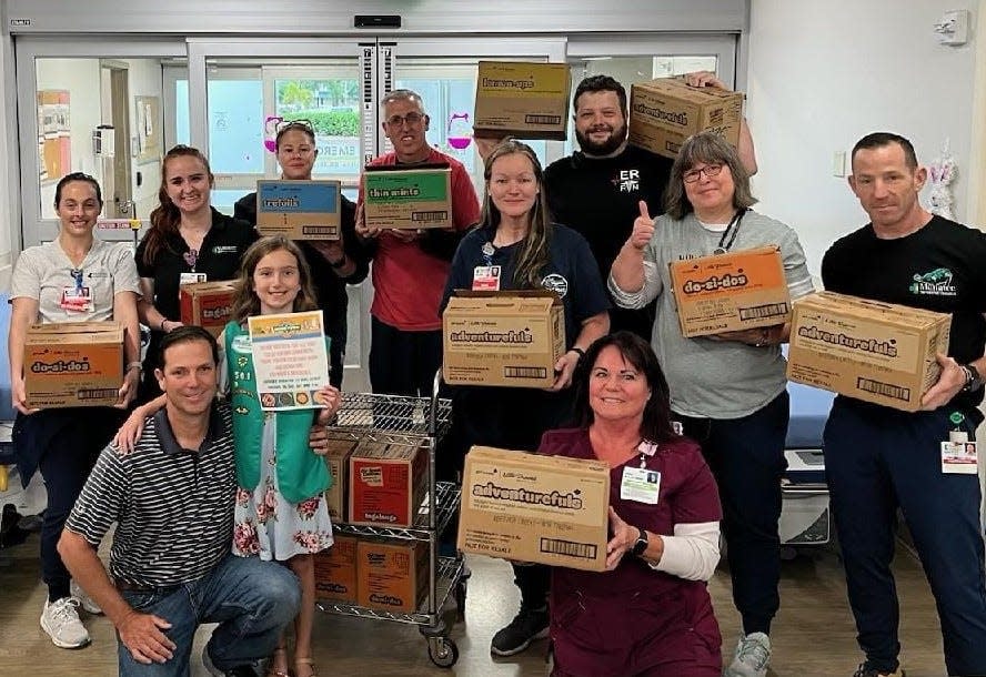 The Gulfcoast Girl Scouts Cookie Program sold 1.1 million packages of cookies this year, including more than 50,000 boxes that will be distributed to support hometown heroes.