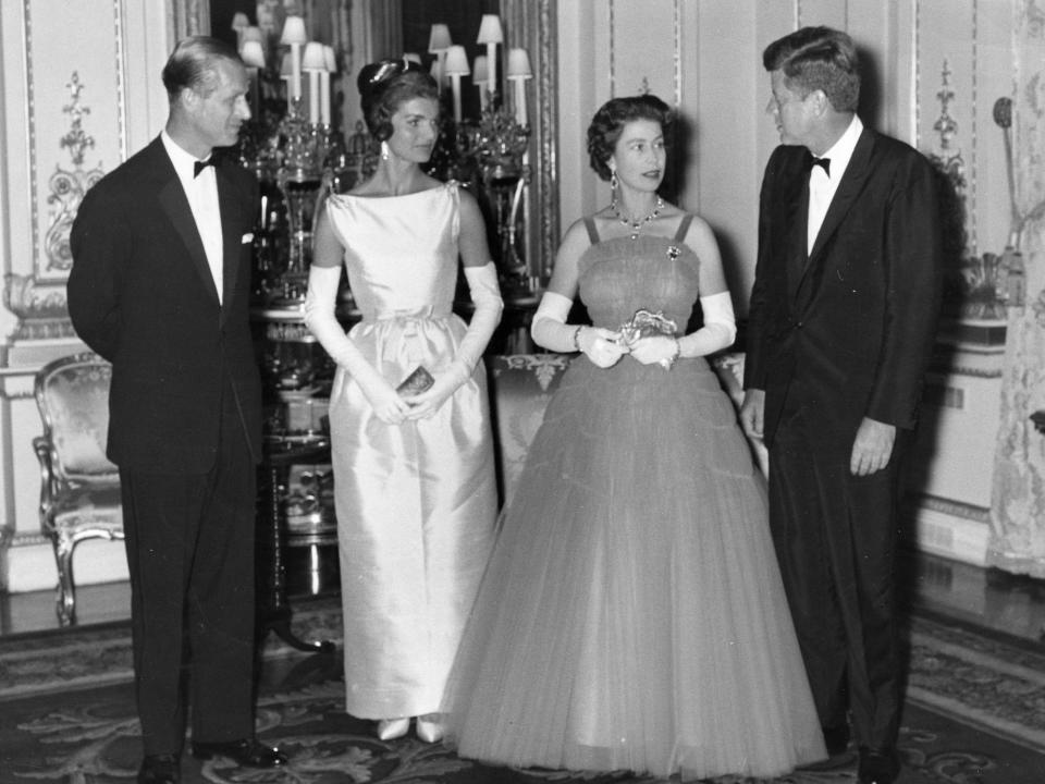 Queen Elizabeth with JFK