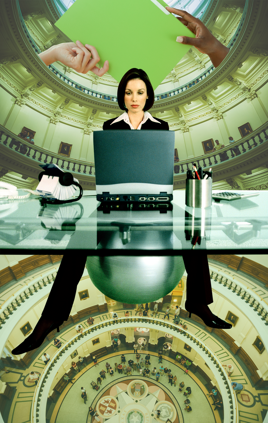 woman working on a medicine ball