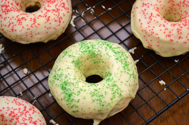 Double Dipped Eggnog-Glazed Baked Donuts