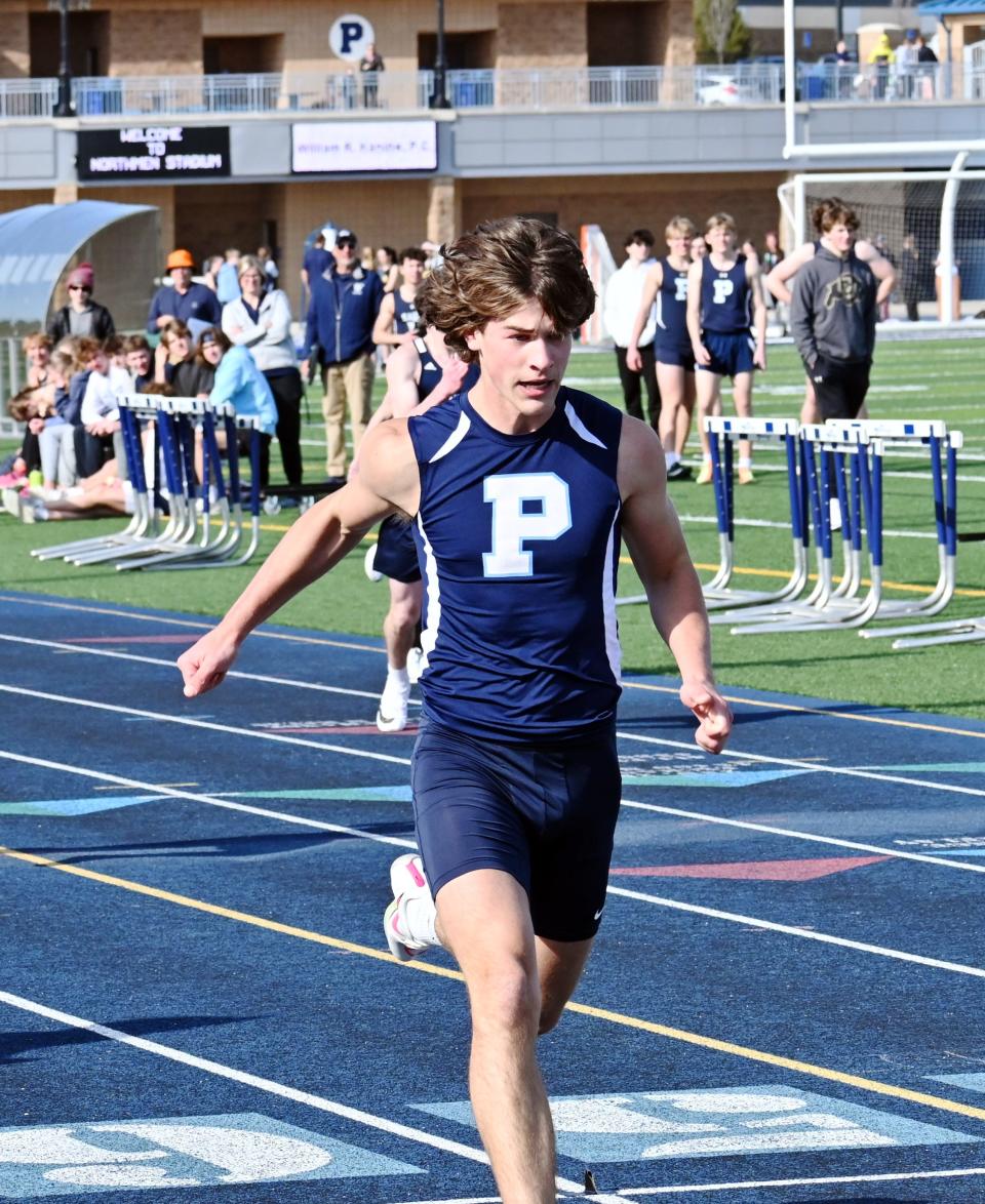 Petoskey's Mitch Eberhart helped the Northmen boys to some strong finishes once again in the relay events, just a week after being part of a school record.