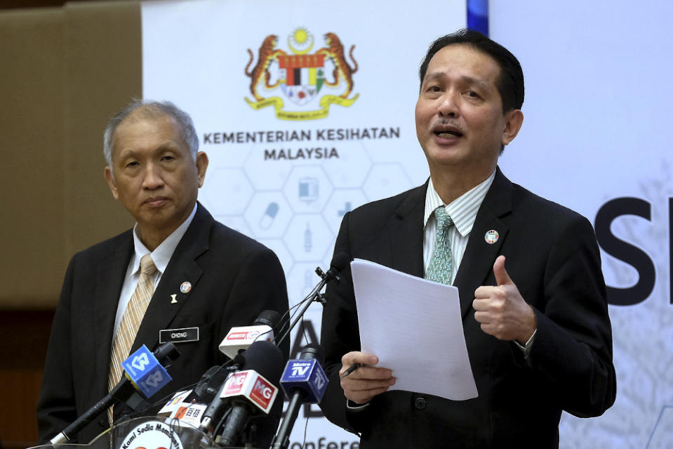 Health director-general Datuk Dr Noor Hisham Abdullah said the index case was local infection number 8,673, who tested positive at the Malaysian border upon arriving here on July 5. — Bernama pic