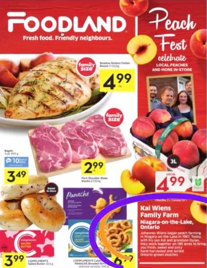 The Foodland flyer for the week of August 17 to 24 sparked controversy after featuring Kai Weins Family Farm for their work, when much of the labour is performed by migrant workers in Ontario who are claiming to be mistreated.