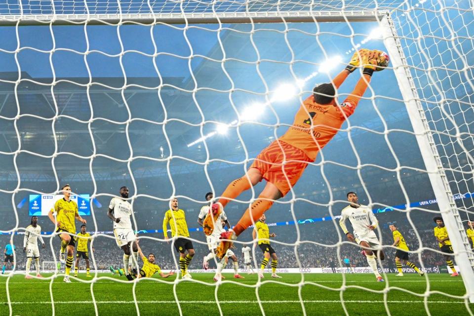 Gregor Kobel produced a fine display at Wembley (AFP via Getty Images)