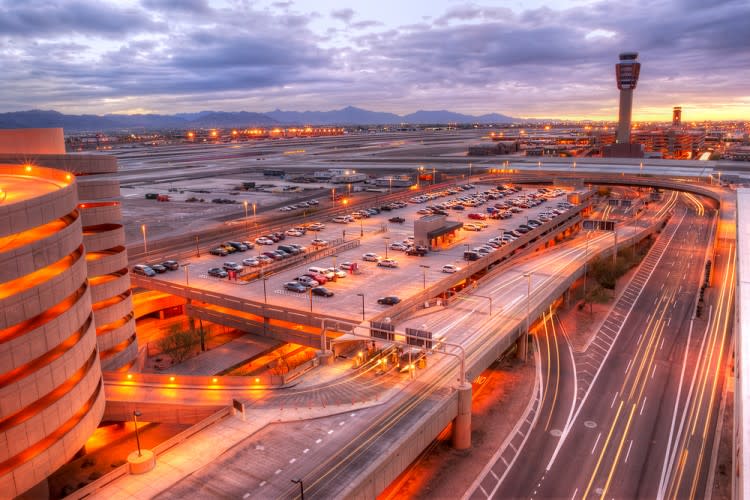 airport, phoenix, arizona, traffic, air, control, view, aerial, sky, dawn, harbor, tower, usa, travel, built, night, skyline, southwest, sonoran, runway, building, architecture, city,