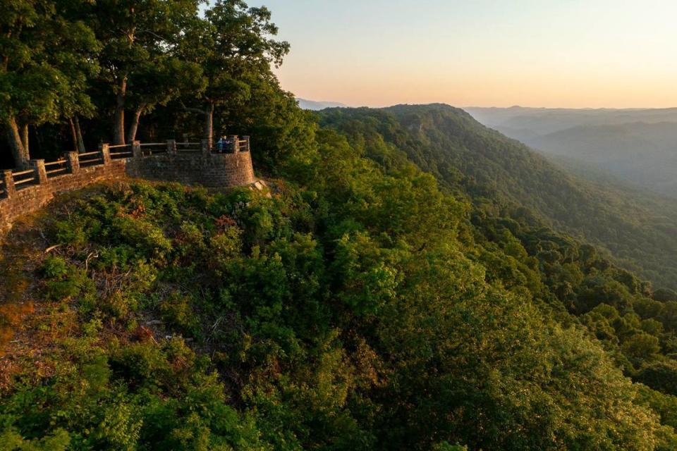 Evening approaches at the Creech Overlook along the Little Shepherd Trail in Harlan County, Ky.