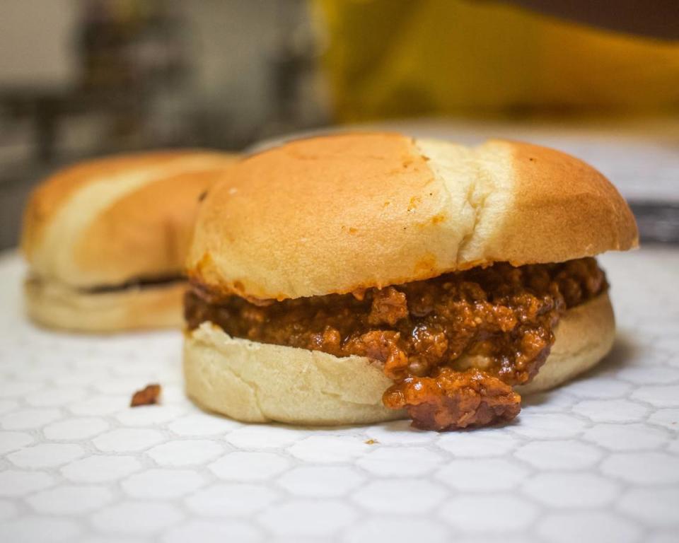 Boss of Vegan’s chili burger.