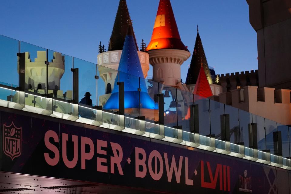 Las Vegas is expecting to see huge amounts of gambling thanks to the Super Bowl (Copyright 2024 The Associated Press. All rights reserved.)