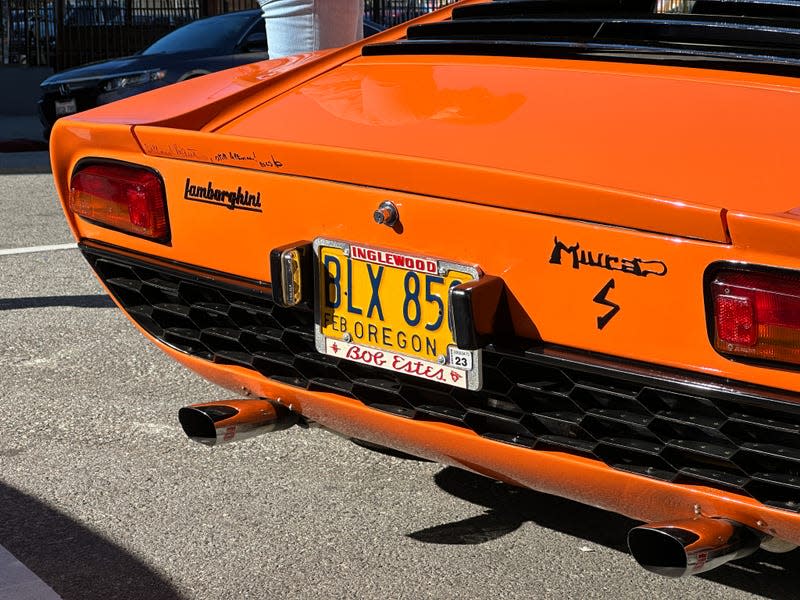 Orange Lamborghini Miura rear end