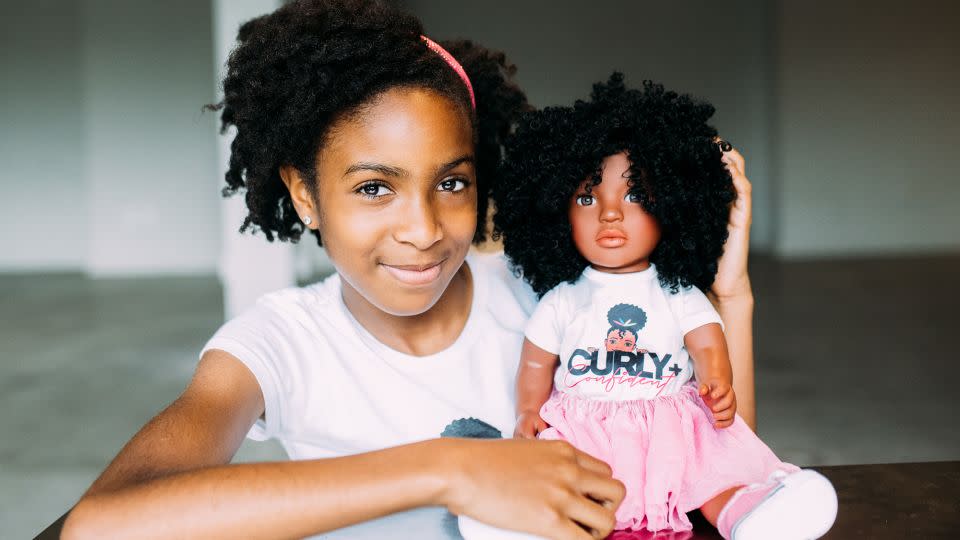 After not being able to find dolls with hair like hers, Zoe became CEO of her own company selling dolls that have relatable skin tones and hair like her. - Kate T. Parker