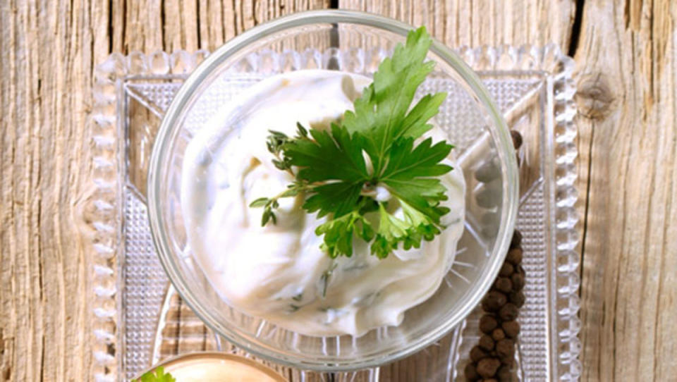 <p>Veer.com</p><p>Here’s a healthy, acid-free dressing that’s delicious on green salads.</p><p><strong>Get the recipe: <a href="https://parade.com/27960/dash/5-minute-greek-yogurt-salad-dressing/" rel="nofollow noopener" target="_blank" data-ylk="slk:5-Minute Greek Yogurt Salad Dressing;elm:context_link;itc:0;sec:content-canvas" class="link ">5-Minute Greek Yogurt Salad Dressing</a></strong></p>