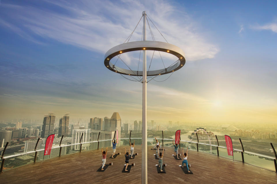 SkyPark Yoga by Virgin Active at the iconic Sands SkyPark