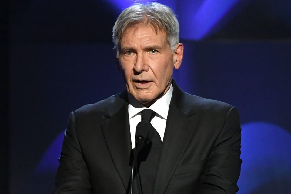 <p>Kevin Winter/Getty </p> Harrison Ford