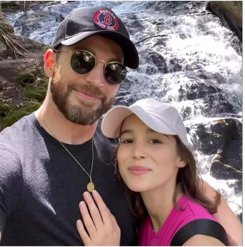 The pair were first romantically linked in November 2022 after dating for a year (Instagram/Chris Evans)