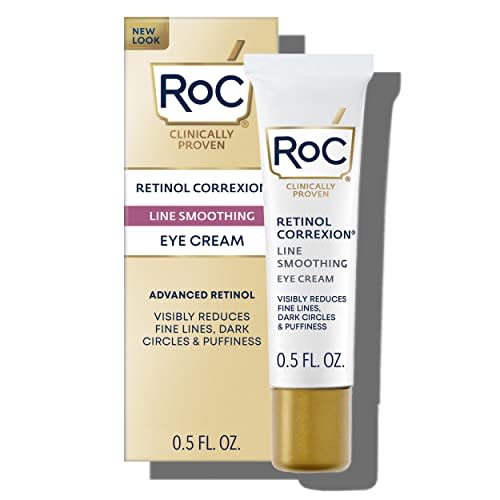 RoC Retinol Correxion Under Eye Cream for Dark Circles & Puffiness, Daily Wrinkle Cream, Anti Aging Line Smoothing Skin Care Treatment 0.5 oz (Packaging May Vary) (AMAZON)
