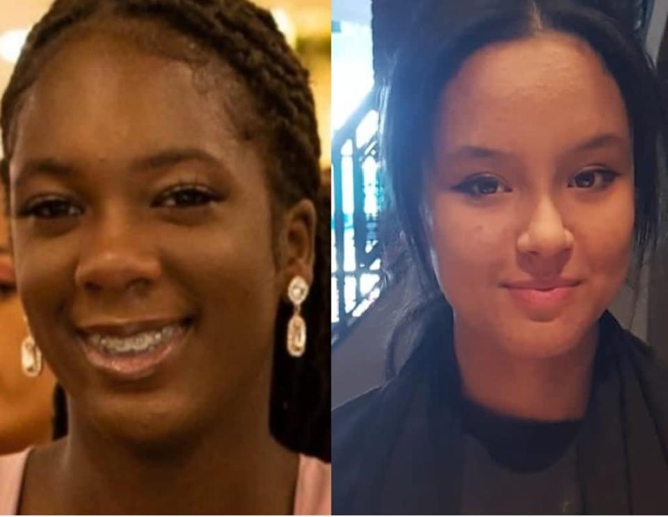 Alliyah Montaque, 15, and Lina Bennacef, 16, who were last seen on April 13. (Metropolitan Police/PA)