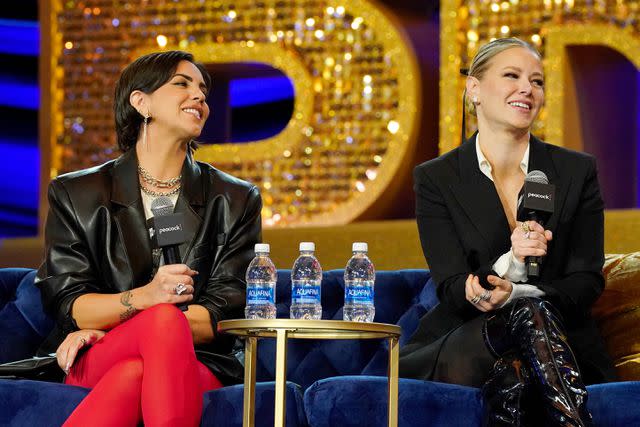 <p>Nicole Weingart/Bravo via Getty </p> Katie Maloney and Ariana Madix on the 'Vanderpump Rules' panel