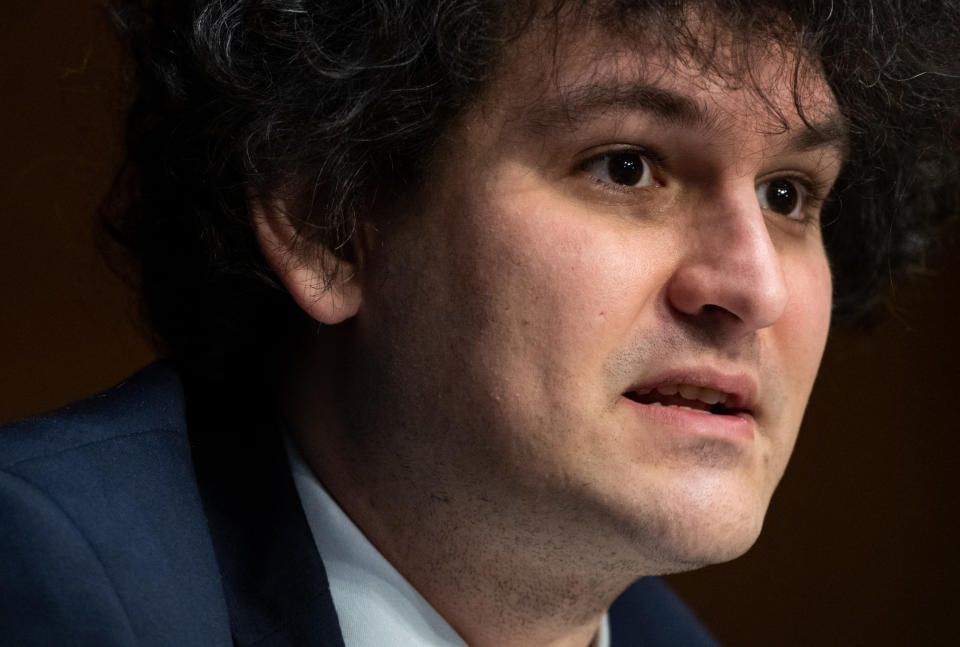 Samuel Bankman-Fried, founder and CEO of FTX, testifies during a Senate Committee on Agriculture, Nutrition and Forestry hearing about Examining Digital Assets: Risks, Regulation, and Innovation, on Capitol Hill in Washington, DC, on February 9, 2022. (Photo by SAUL LOEB / AFP) (Photo by SAUL LOEB/AFP via Getty Images)