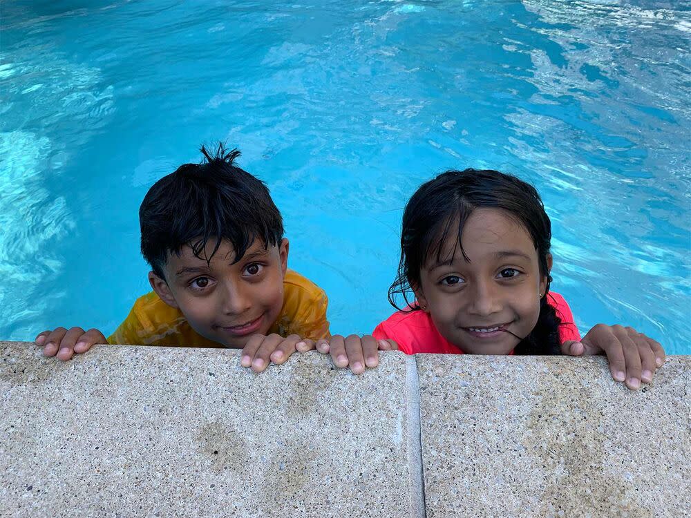 Mita Mallick Kids swimming