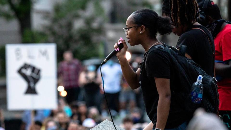 Ny Williams, 17, Raleigh. “I want you to feel uncomfortable, I want you to feel how I feel.”