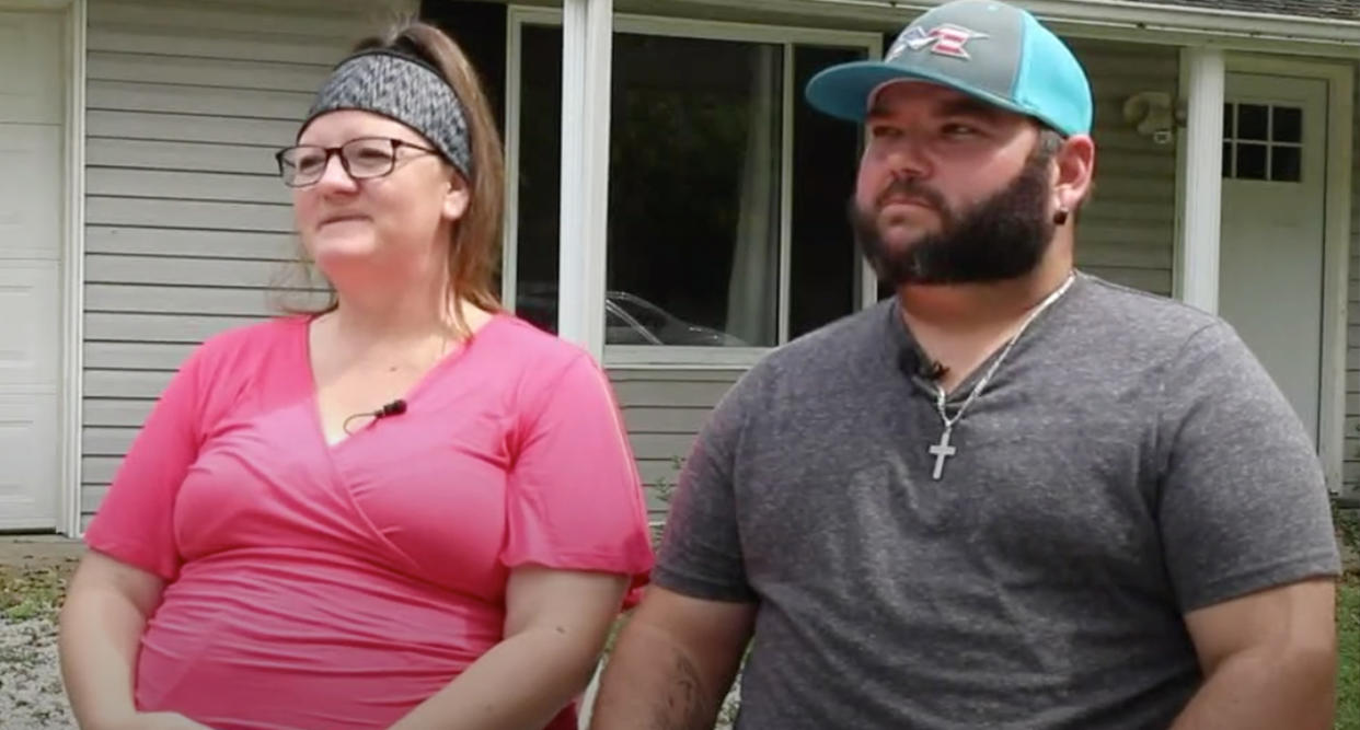 Elisha and Tyler Hessel got the shock of their lives when routine prenatal blood tests revealed that their unborn baby tested positive for amphetamines. (Photo: KSDK NBC)