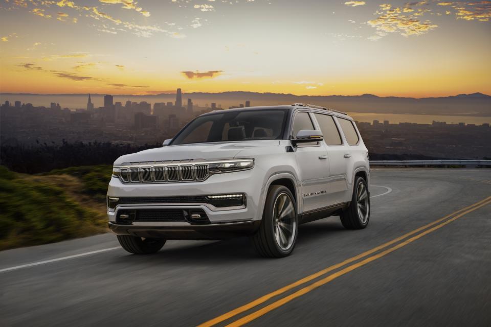 This undated photo provided by FCA shows the Jeep Grand Wagoneer, an SUV set to make a return after a 30-year absence. (FCA US via AP)