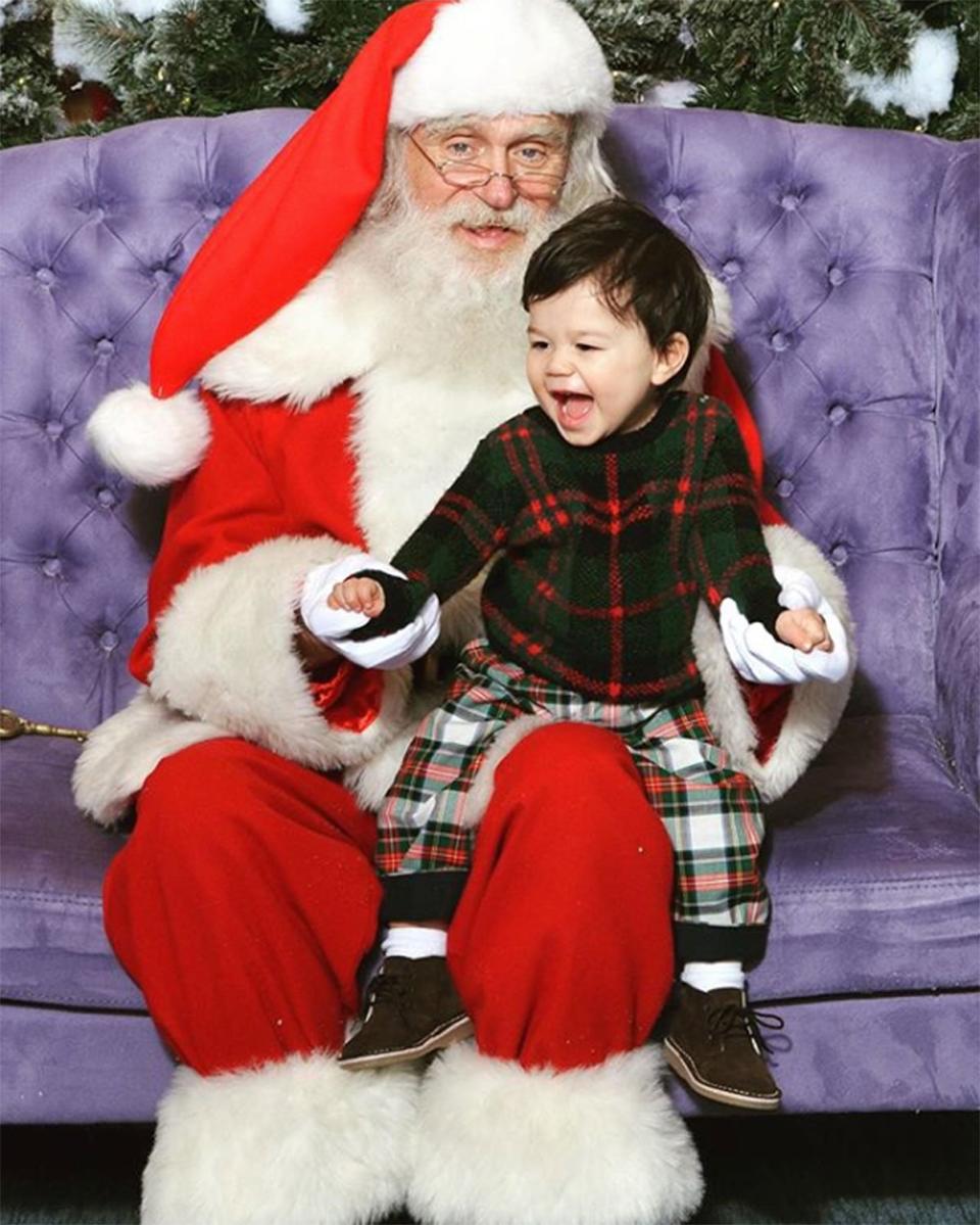 "Omg, it's SANTA," wrote Michelle Branch on <a href="https://www.instagram.com/p/B6G146sAUnK/" rel="nofollow noopener" target="_blank" data-ylk="slk:her priceless pic of son Rhys;elm:context_link;itc:0;sec:content-canvas" class="link ">her priceless pic of son Rhys</a>.