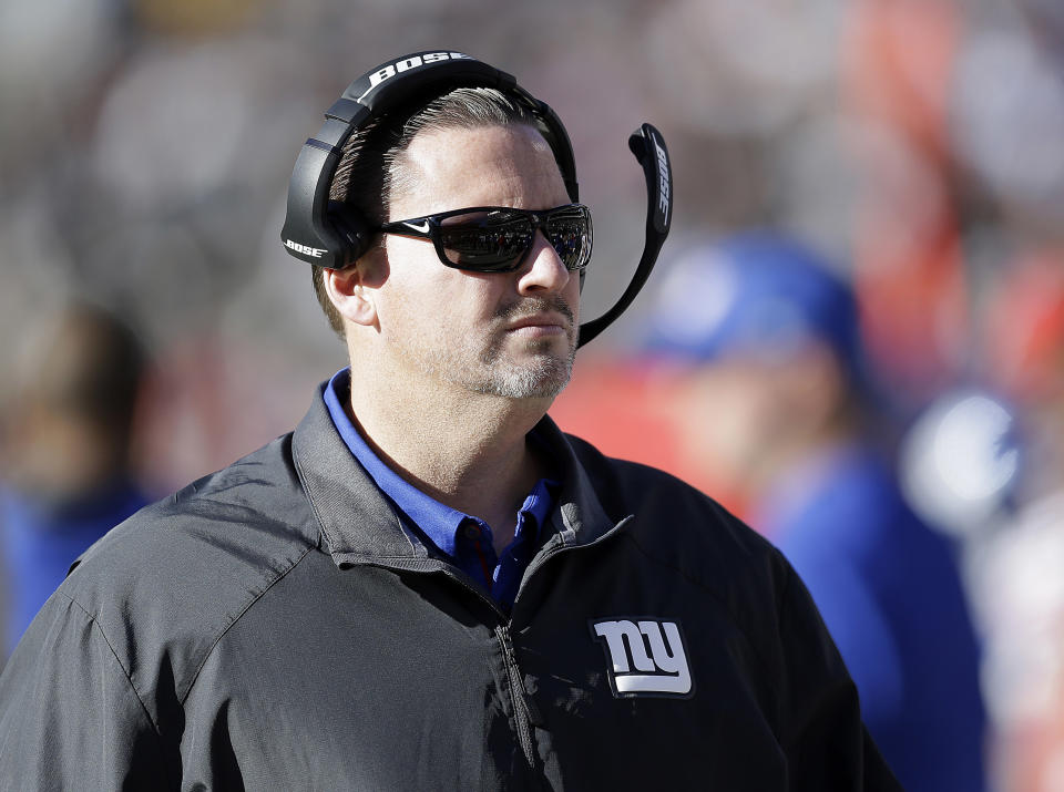 Former Giants coach Ben McAdoo said he benched Eli Manning for the good of the franchise. (AP)