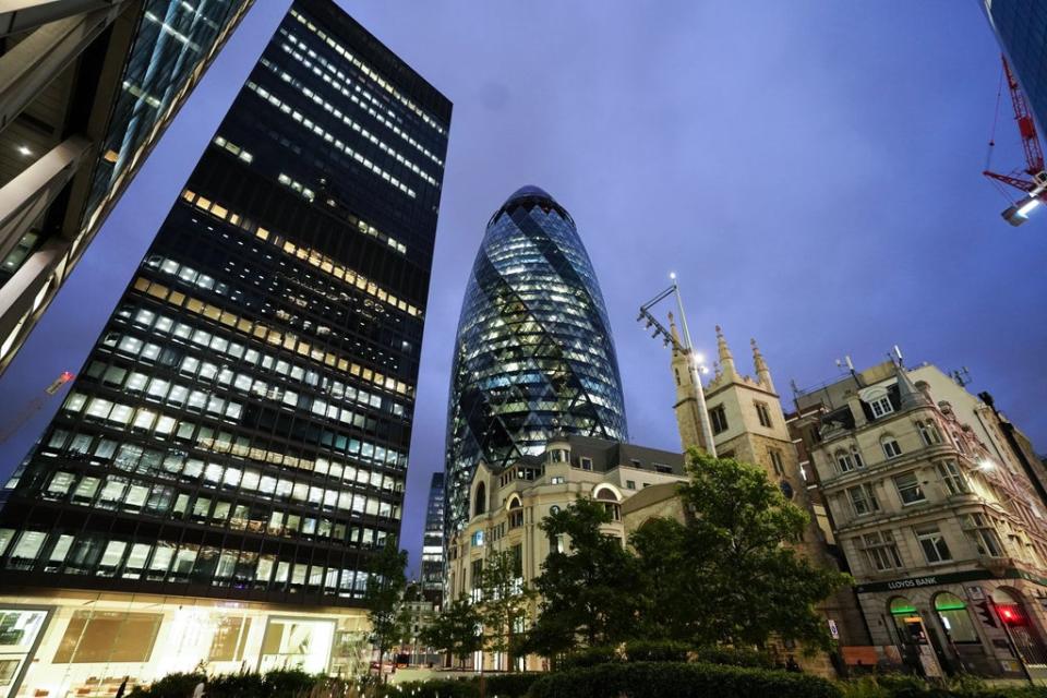 Things were looking up in the City on Thursday (Ian West/PA) (PA Wire)