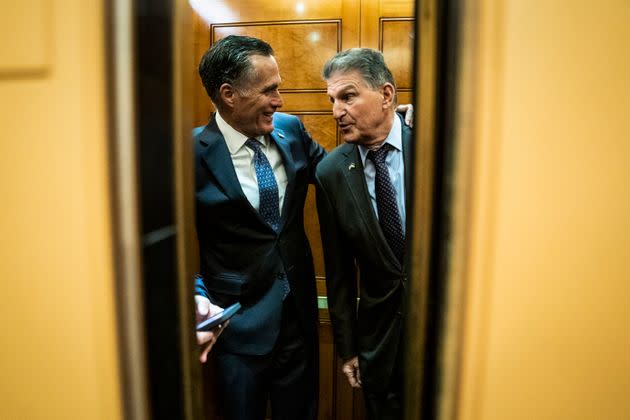 Sen. Mitt Romney, shown here in March with Sen. Joe Manchin (D-W.Va.), has been a key player in the Senate recently, but he has no plans to run for president in 2024. (Photo: Jabin Botsford/The Washington Post via Getty Images)