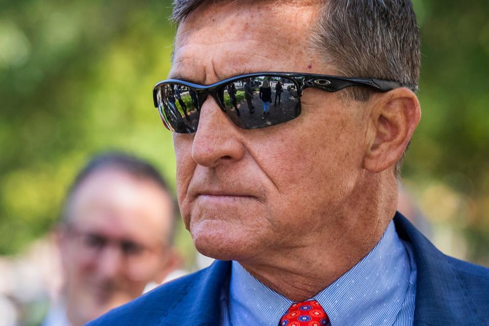 Michael Flynn, President Donald Trump's former national security adviser, leaves the federal court following a status conference with Judge Emmet Sullivan, in Washington, Sept. 10, 2019.