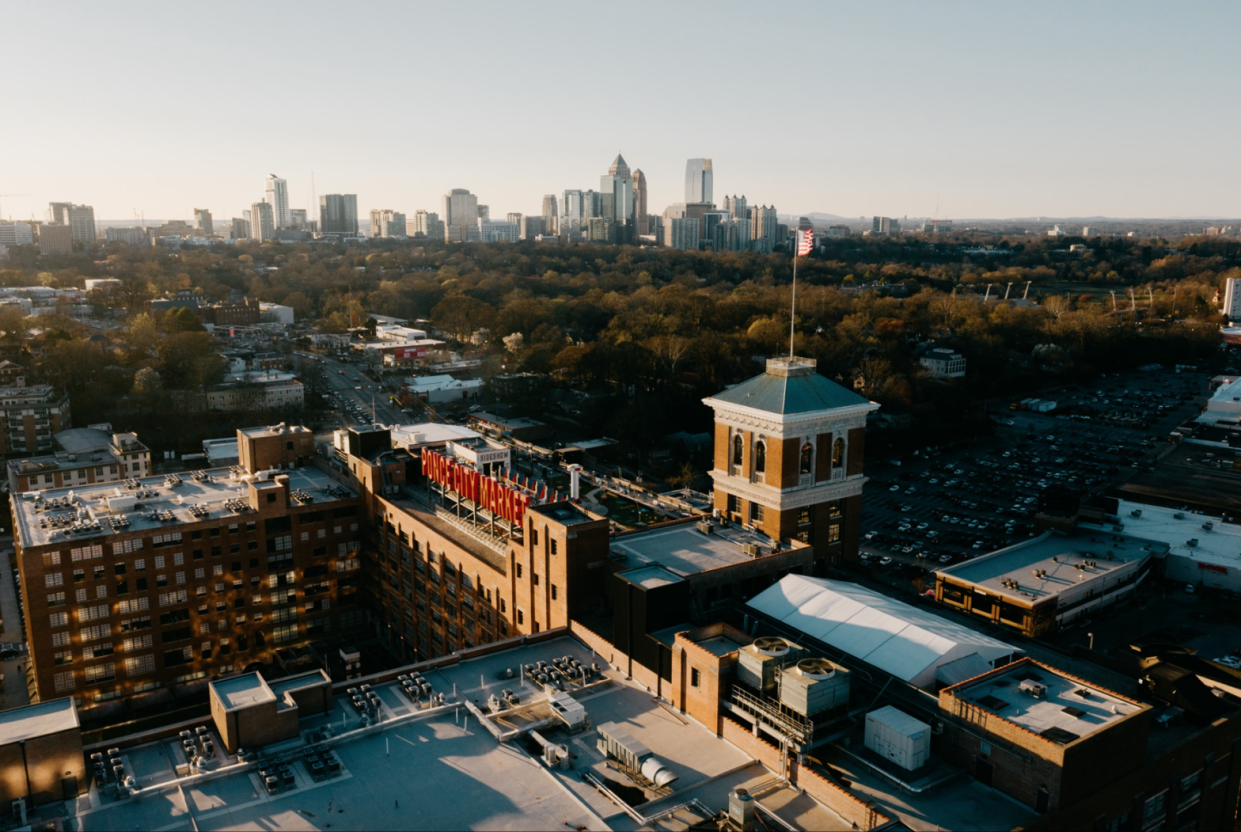 overhead shot of Atlanta Ponce City Market