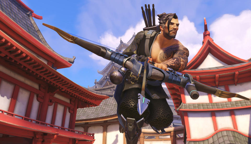 Hanzo gets some buffs in the newest Overwatch PTR buffs. (Blizzard)