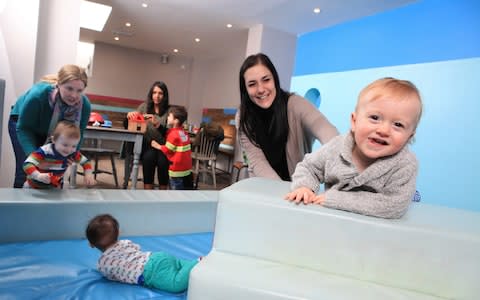 Little Highness Play Cafe in Highbury, London: a haven for parents that combines good coffee and soft play - Credit:  Rii Schroer/The Telegraph