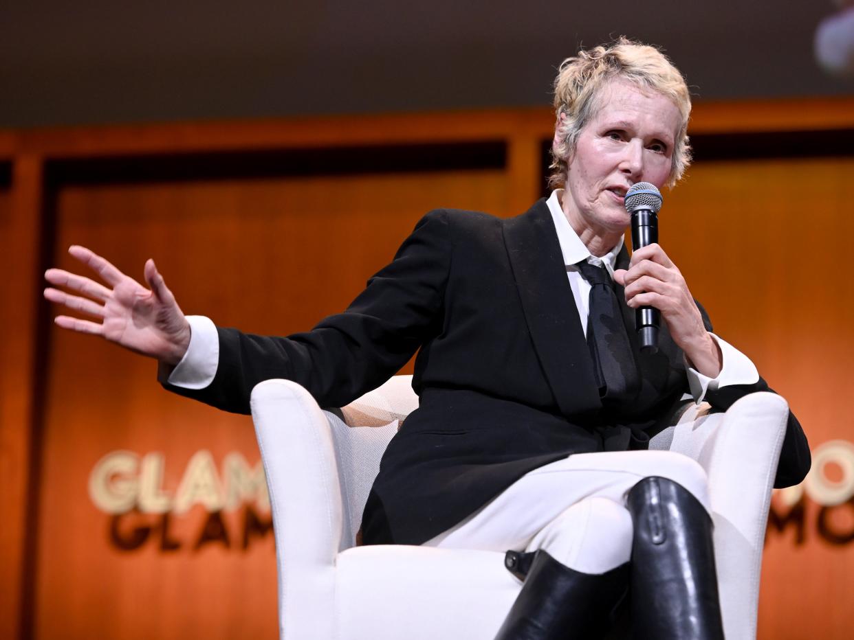 E Jean Carroll speaks onstage during the How to Write Your Own Life panel at the 2019 Glamour Women Of The Year Summit at Alice Tully Hall on November 10, 2019 (Getty Images for Glamour)
