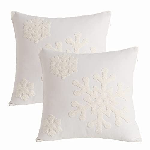 4) Afirmly Cotton Christmas Throw Pillow Covers