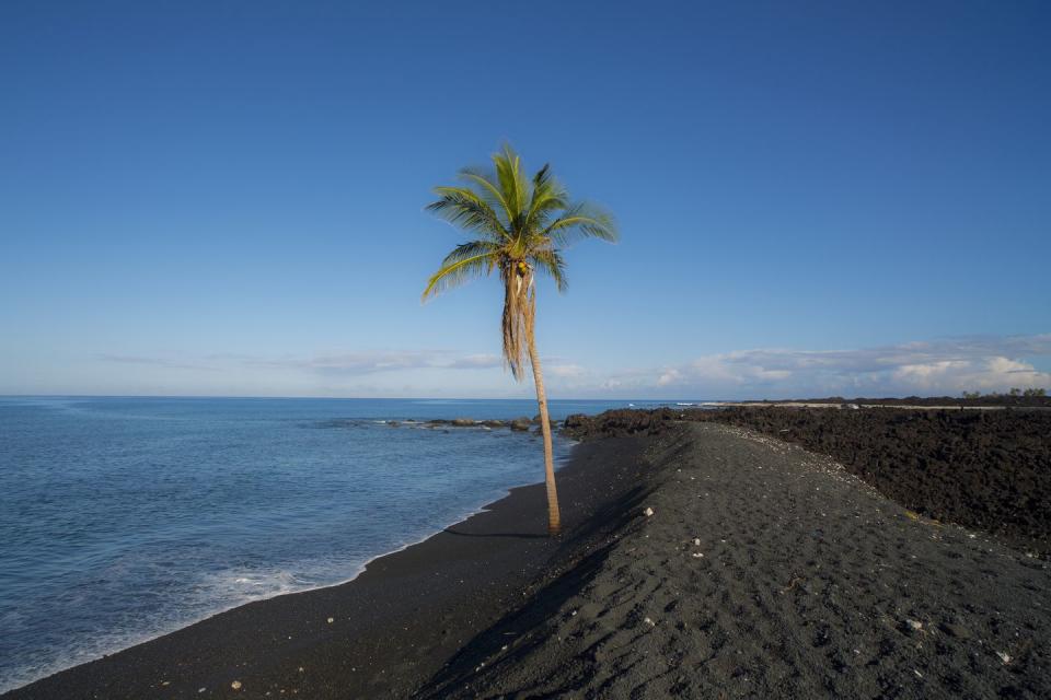 black sand beaches