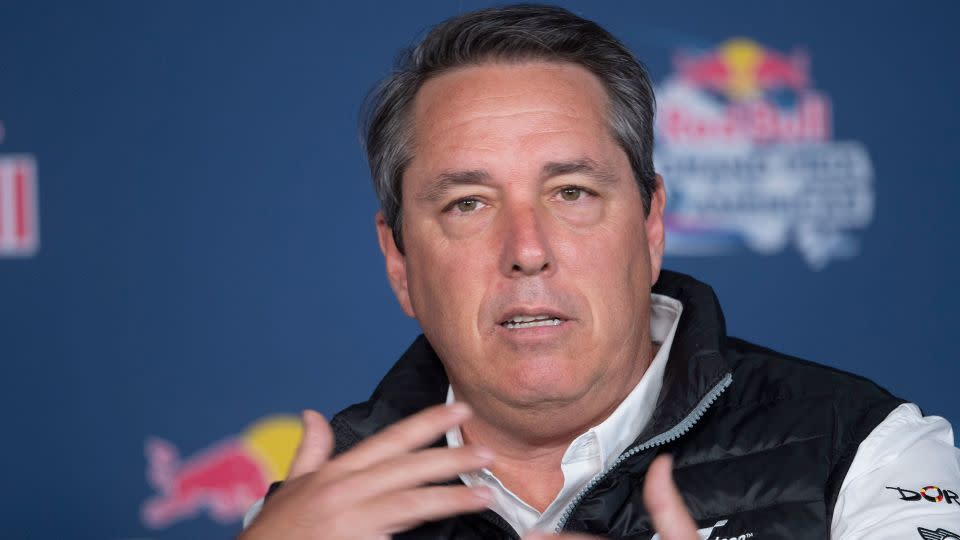 Rossomondo speaks to reporters during the press conference during practice ahead of the 2023 Grand Prix of the Americas. - Mirco Lazzari gp/Getty Images